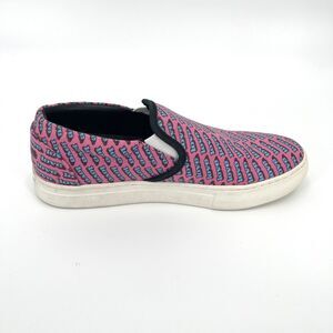 Marc Jacobs Womens Shoes Sz 36 Pink Love Printed Barbie Canvas Slip On Sneakers